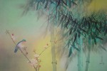 Spring Bamboo by David Lee - offset lithograph reproduction vintage fine art print