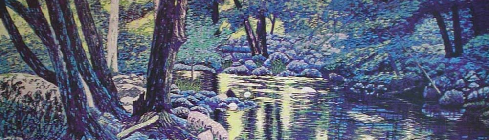 Cachagua by Gordon Mortensen, published by Dasher Editions - offset lithograph reproduction vintage fine art poster print
