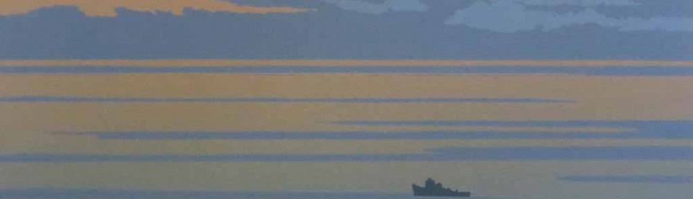 Georgia Strait by Leyda Campbell - original screenprint/silkscreen limited edition fine art print, signed, titled and numbered 56/100 by artist