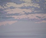 Pacific Sunset by Leyda Campbell - original screenprint/silkscreen limited edition fine art print, signed, titled and numbered 87/198 by artist