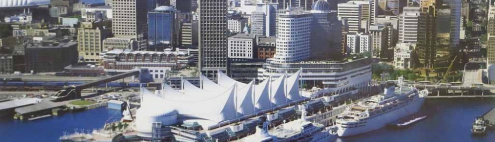 Vancouver Harbour June 24 1989 by Uwe Meyer, photographer - offset lithograph vintage fine art poster, mounted on rigid board