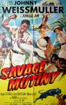 KerrisdaleGallery.com - Stock ID#MPOSx1AV53pv - "Savage Mutiny" (1953, Columbia, USA, NSS#53/9)- Original Vintage Movie Poster One Sheet/folded 1-SH, 27 x 41 inches - feature view - Action adventure starring Johnny Weissmuller, Angela Stevens. Directed by Spencer Gordon.