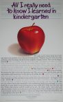 KerrisdaleGallery.com - Stock ID#FR089pv - "All I Really Need To Know I Learned In Kindergarten" by Robert Fulghum - offset lithograph collectible vintage 1989 poster
