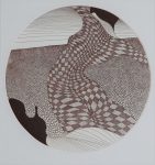 KerrisdaleGallery.com - Stock ID#AG833ev-snt- "Au Bad De L'Eau" by Guillaume Azoulay, close up to show detail - part of the "Les Arlequinades" series, Set of 3 images - original copperplate etching, titled and signed by artist, numbered 83/300