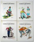 KerrisdaleGallery.com, Stock ID#ROC184bv, The Four Seasons by Norman Rockwell (illustrations), various American poets (Bryant, Emerson, Longfellow, Lowell, Thoreau, Walden, Whitman, Whittier: accompanying text) - Gallery Books, NY 1984 boxed set of four Hardcover books ISBN 10:0831764163 - composite view to show four books in the set: Spring, Summer, Autumn, Winter